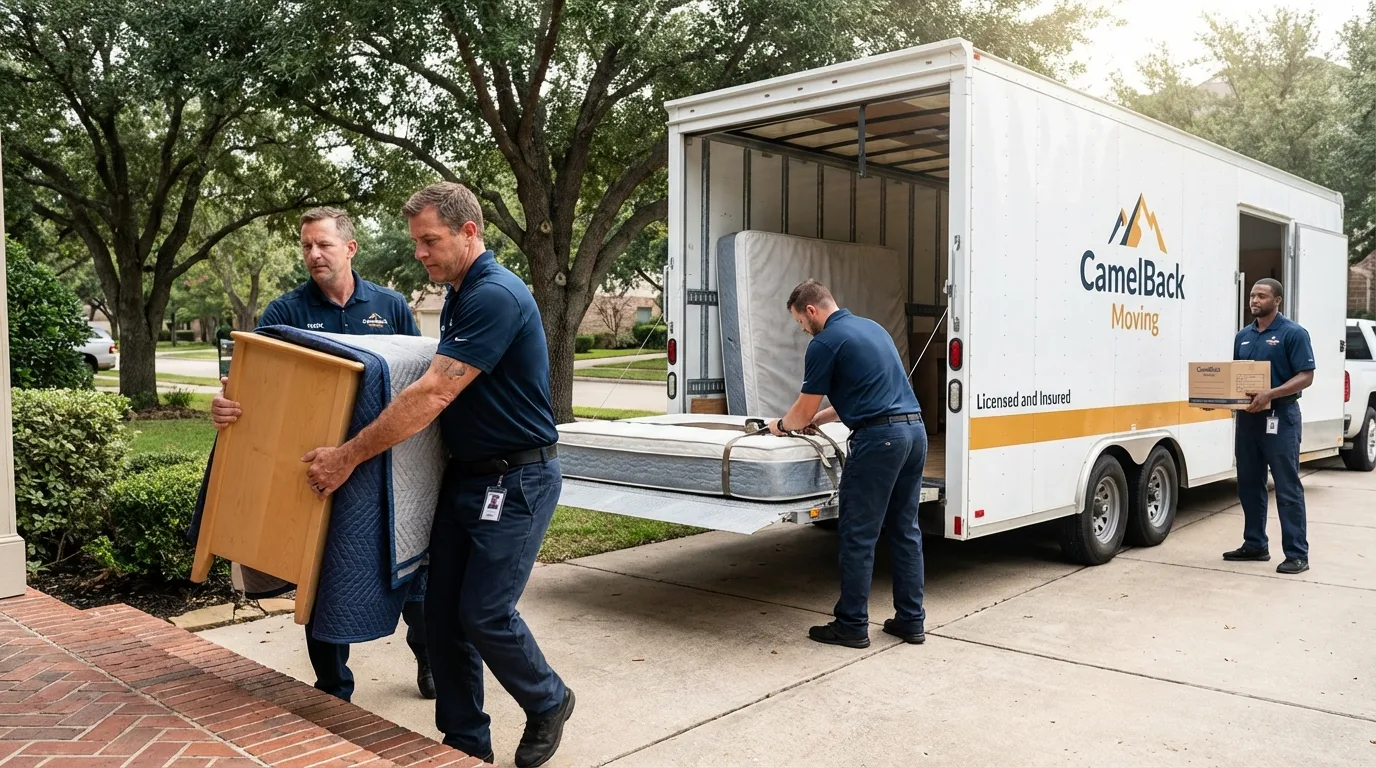 Crew loading residential truck for cross-state move from Gloucester City, NJ
